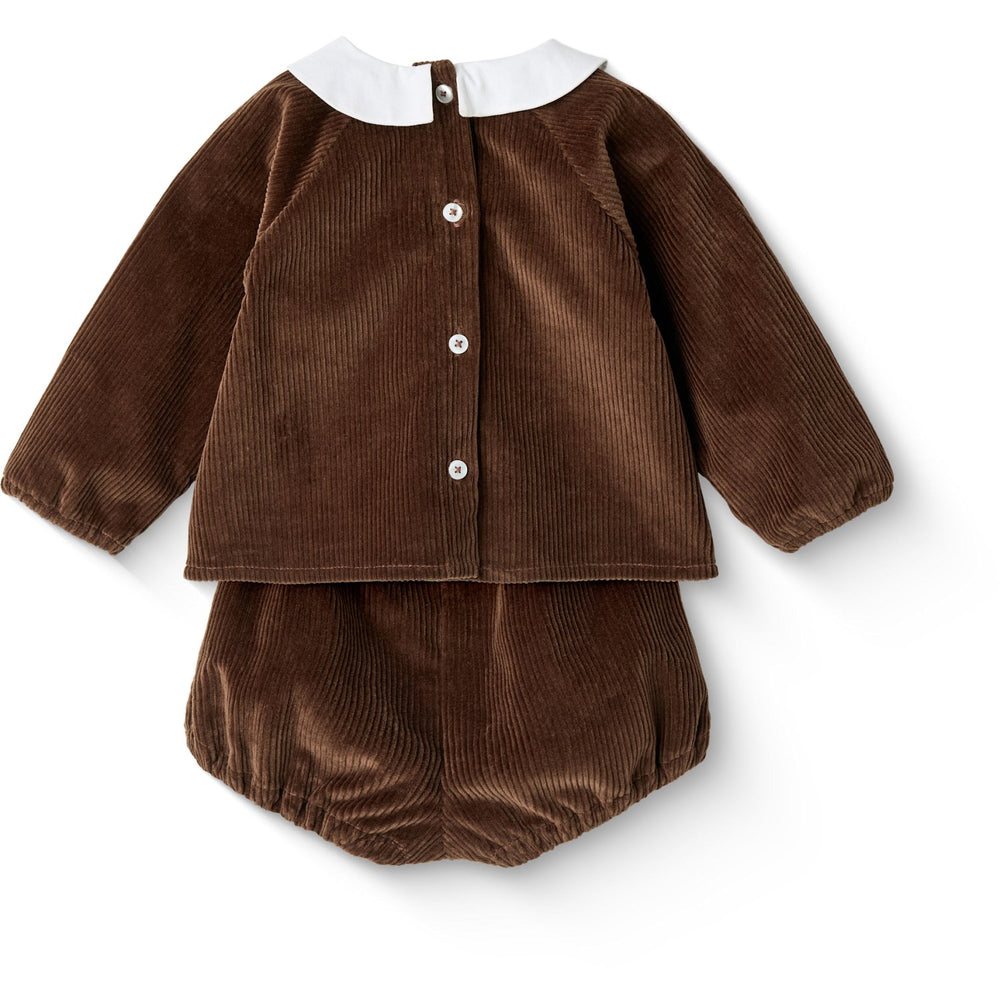 Køb COPENHAGEN COLORS Dk.Brown Comb. Corduroy Baby Sæt W. Krave