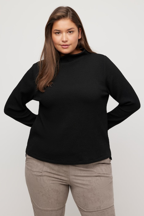 Sweatshirt, Stehkragen, Rundhals, Classic, Langarm
