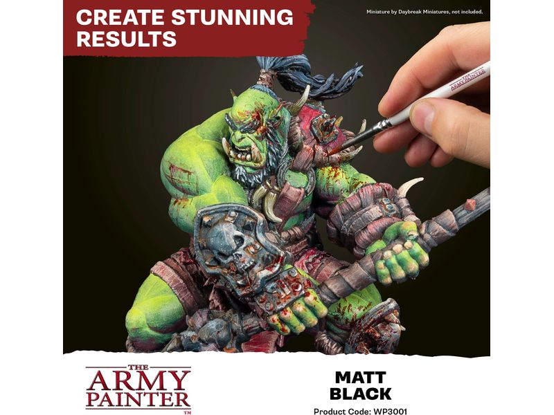 The Army Painter Farbe Warpaints Fanatic: Matt Black 18 ml Der neue Goldstandard für Miniaturfarben