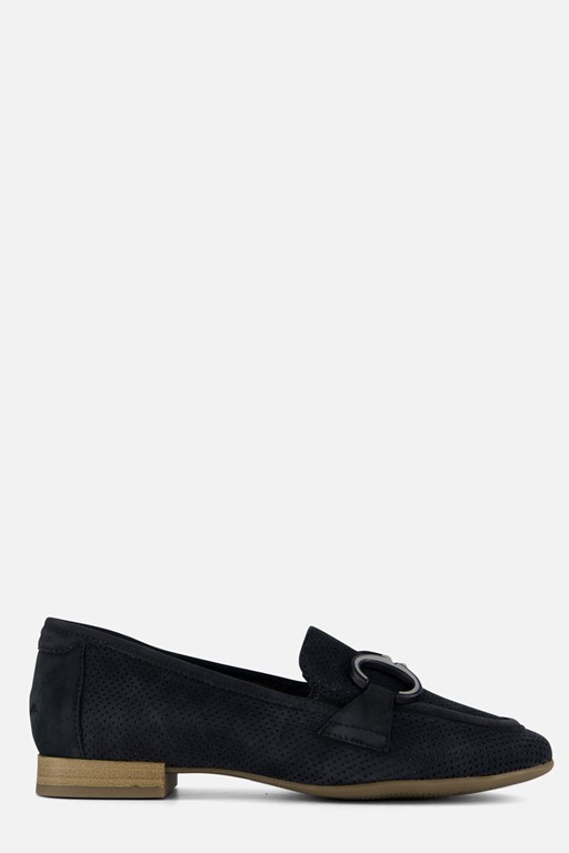 Tamaris Comfort Instappers blauw Leer