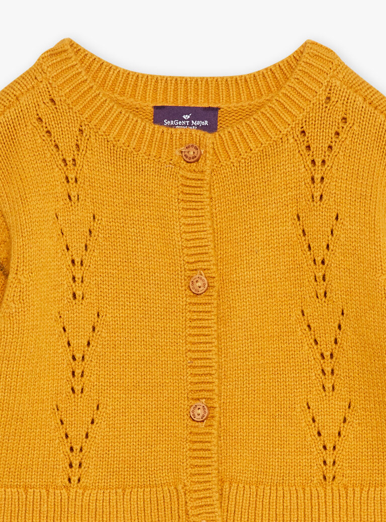 Cardigan ambre jaune