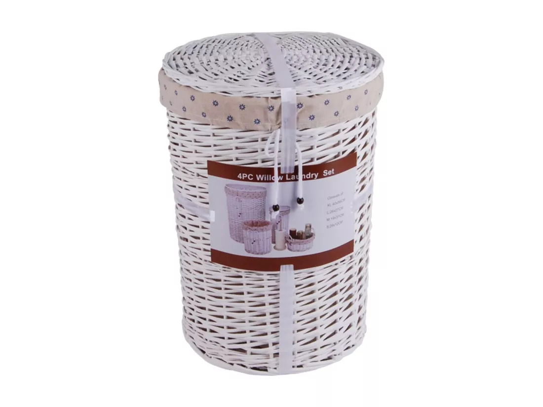 Ensemble paniers en osier salle de bain