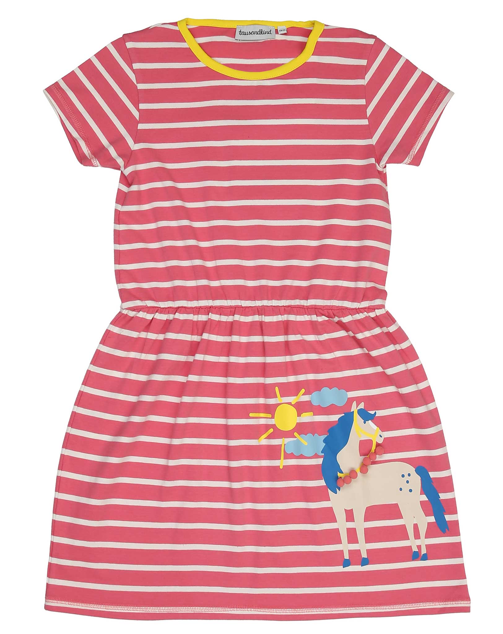 Kurzarm-Kleid PFERD in pink