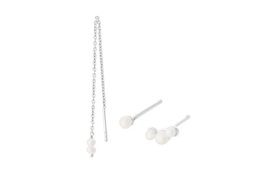 Pernille Corydon  Ocean Pearl øreringe - sølv