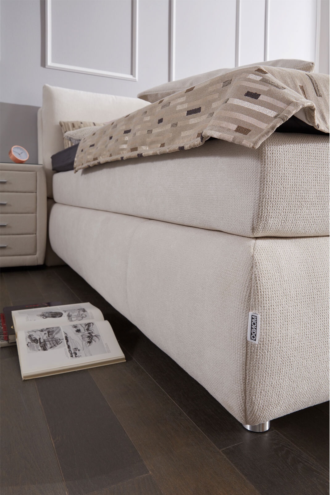 MONDO Boxspringbett SUPREME COMFORT 180 x 200 cm Stoffbezug beige