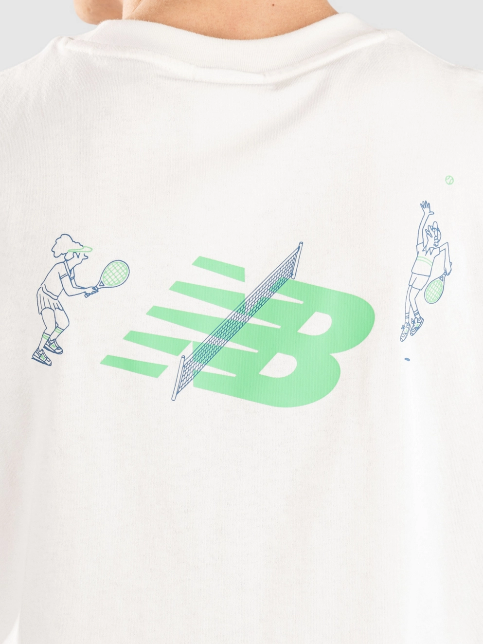 New Balance Athletics Tennis Cartoon T-Shirt sea salt