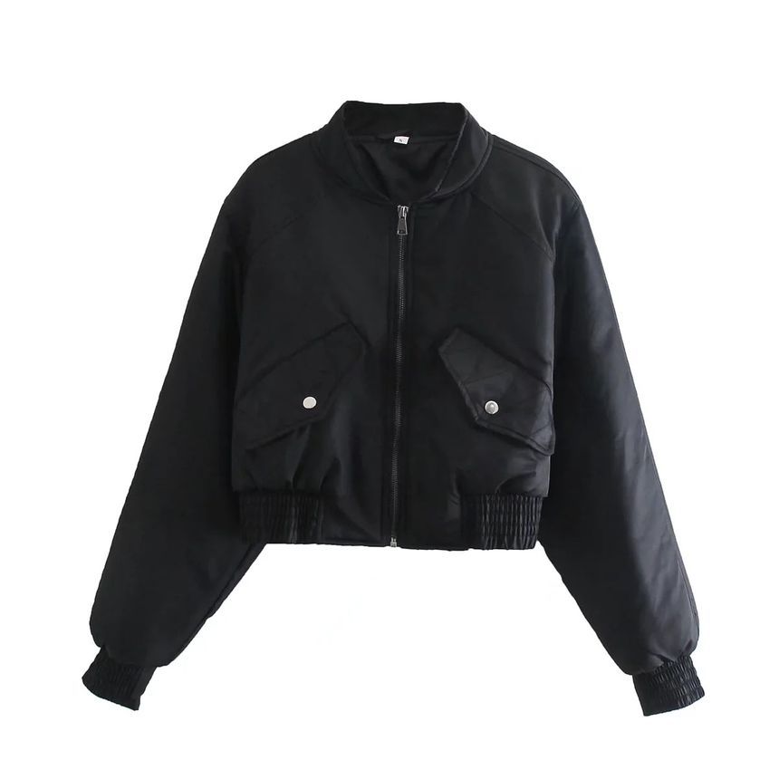 Reknovine - Lange mouwen effen cropped bomberjack
