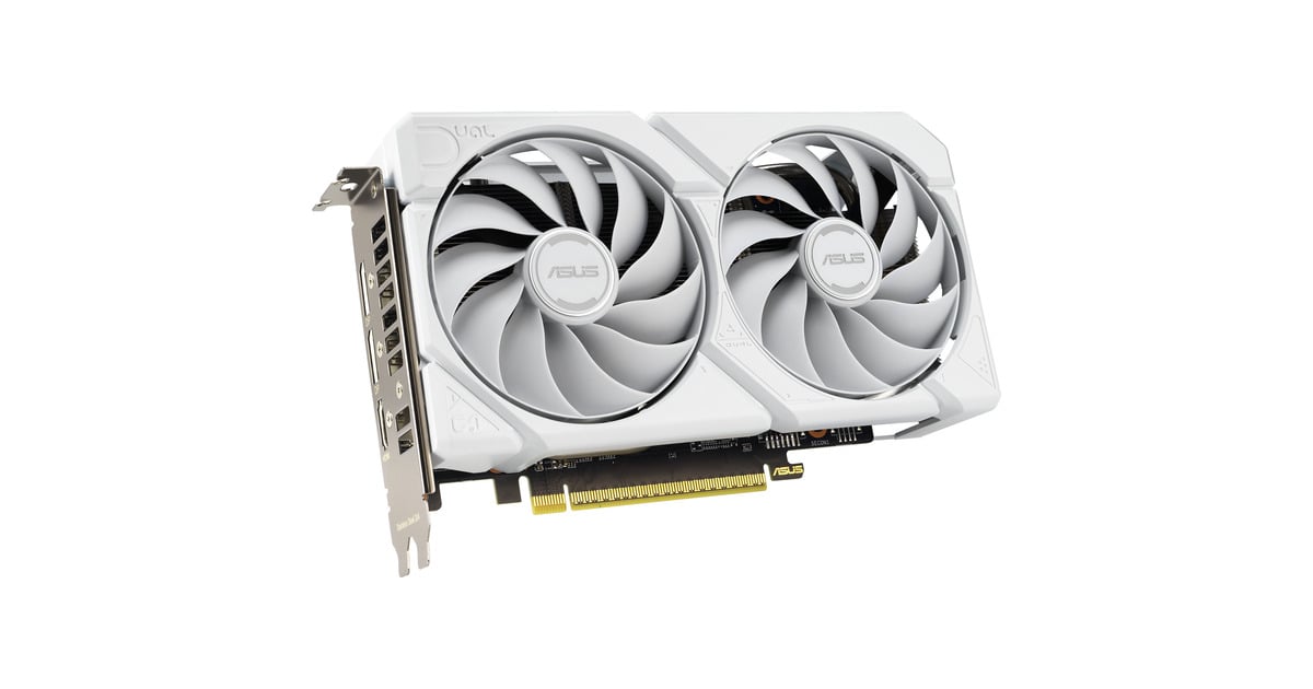 ASUSRadeon RX 9060 XT DUAL White Edition 16GB grafische kaart  (Wit, RDNA4, GDDR6, 2x DisplayPort, 1x HDMI 2.1)