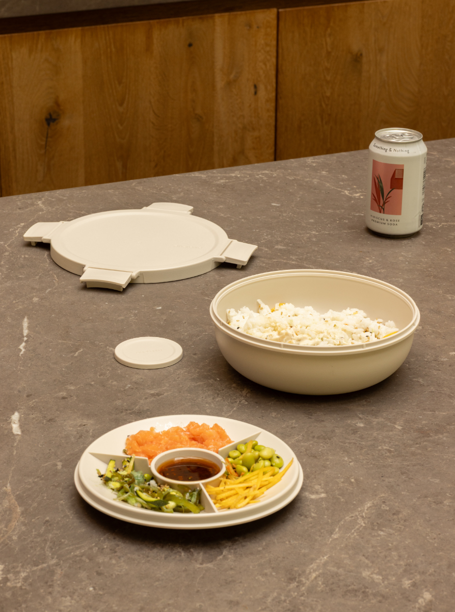 Make & Take Salade Lunchbox, 1,3 liter, kunststof - Soft Beige