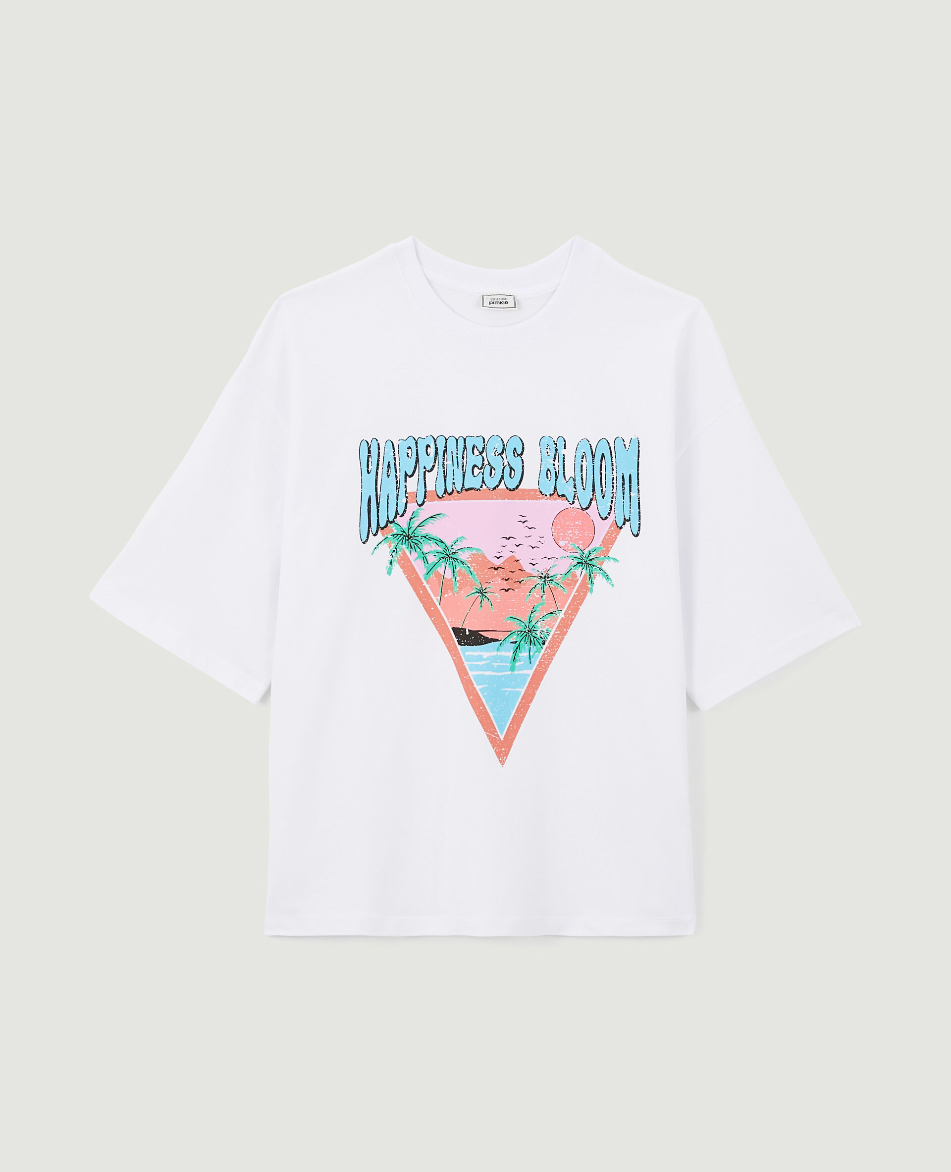 T-shirt oversize avec imprimé - Blanc