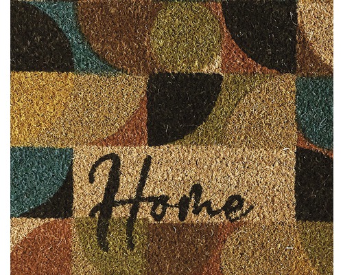 Deurmat Coco Gold geometrisch huis 40x60 cm