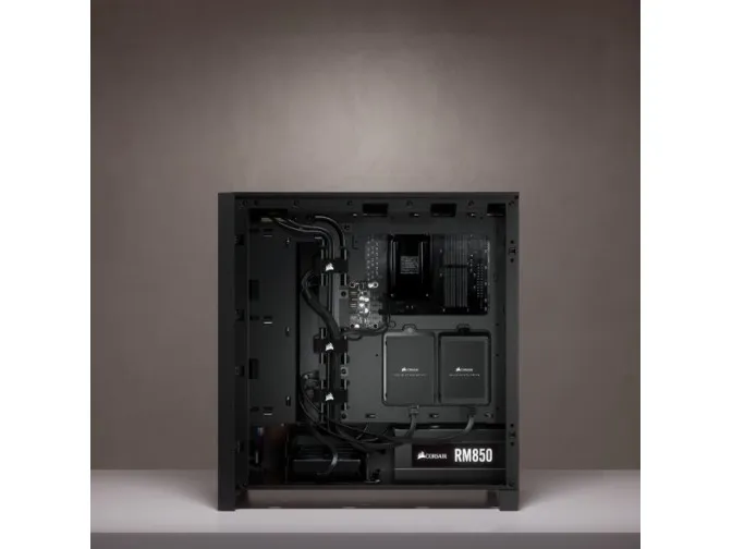 CORSAIR | iCUE 4000X RGB – Miditower - ATX - ingen strømforsyning - Sort - USB/Lyd