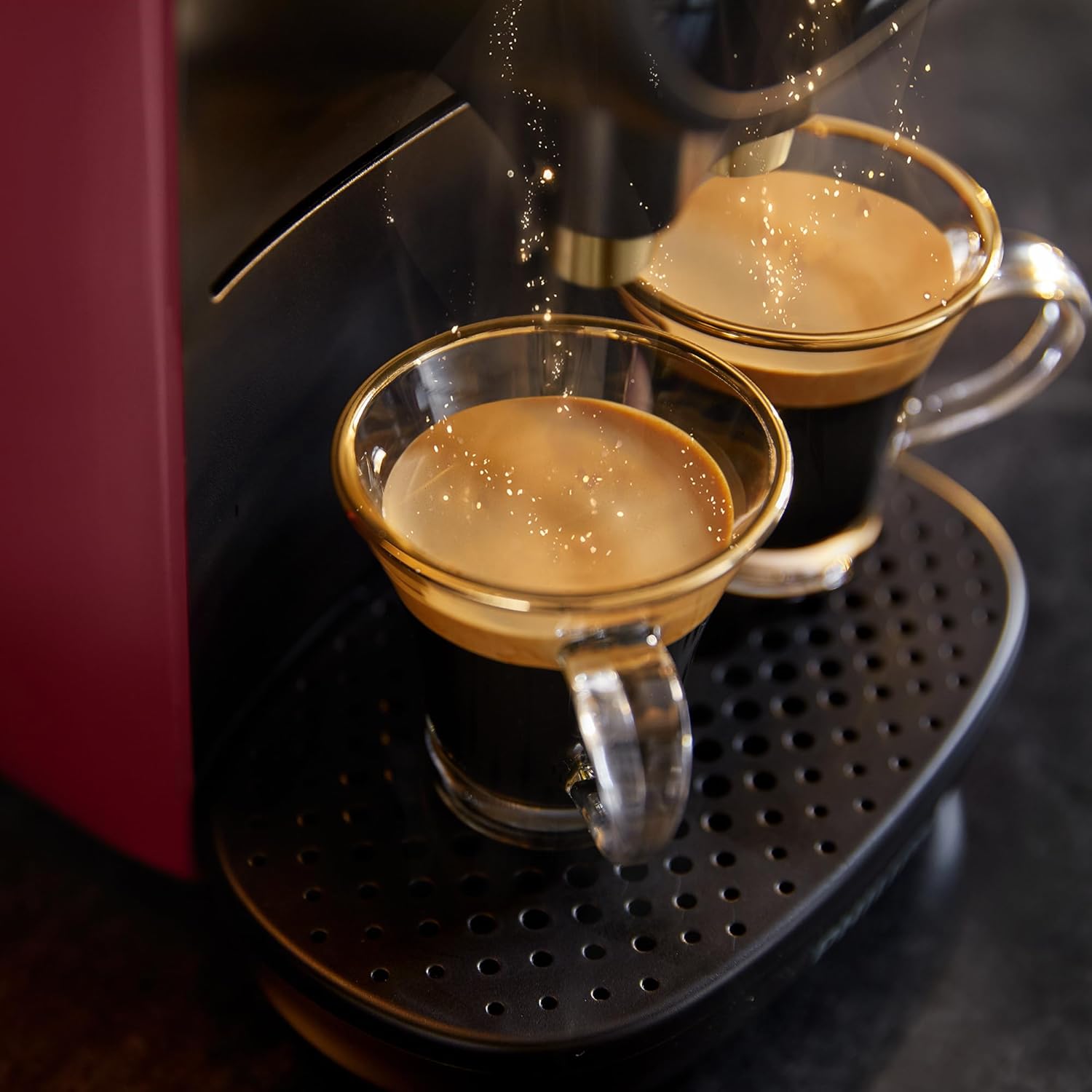 L'OR BARISTA Sublime Kaffeekapselmaschine von Philips, für Doppel- oder Einzelkapsel, Rot LM9012 50, Barista Red