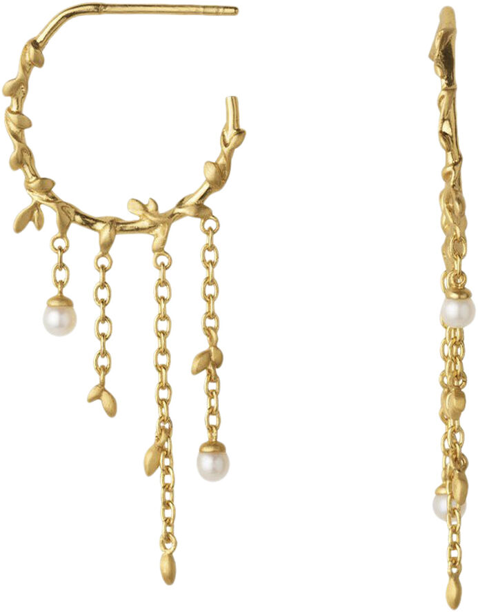 ByBiehl Jungle Ivy pearl hoops - GP Guld