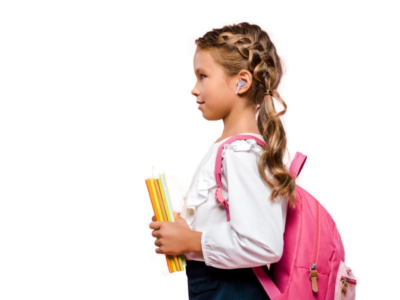 myFirst Kinderkopfhörer CareBuds Hellblau/Rosa/Violett Kindersichere Ohrhörer