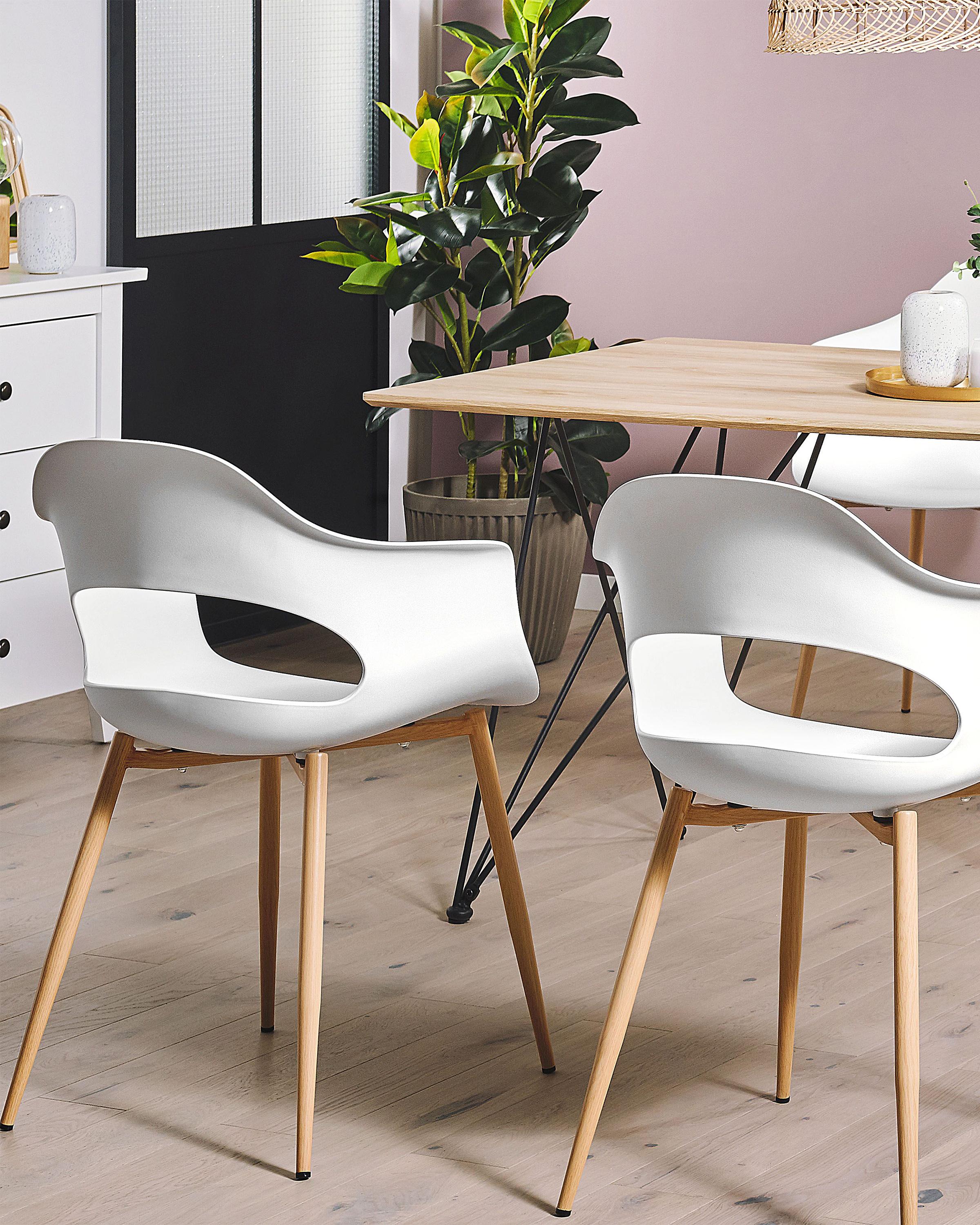 Set van 2 eetkamerstoelen UTICA Wit