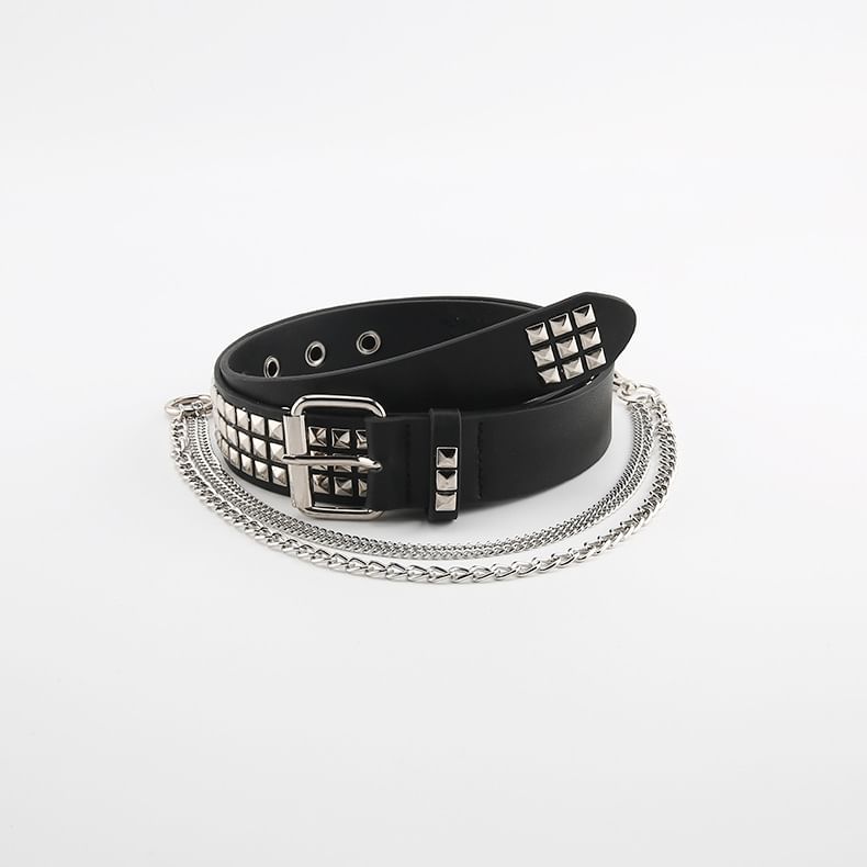 Malnia Home - Riem van imitatieleer met studs