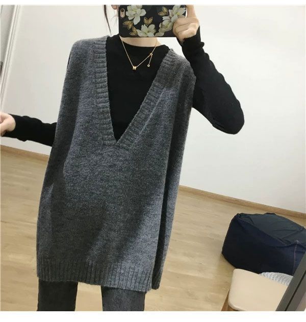 Beaustreet - V-hals lang vest