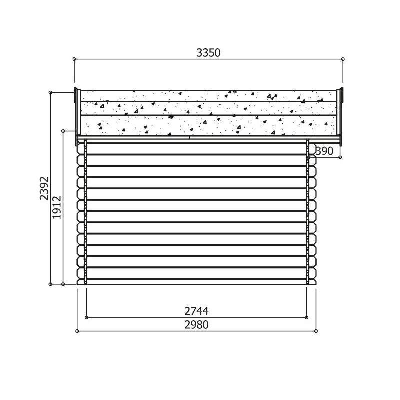 Abri de jardin chimay 3580x2980