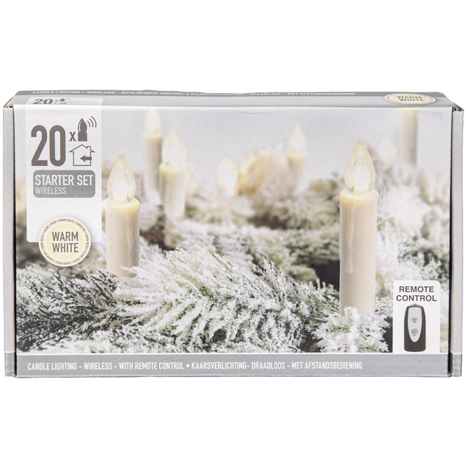 LED-Kerzen - warmweiß - 20 Stück