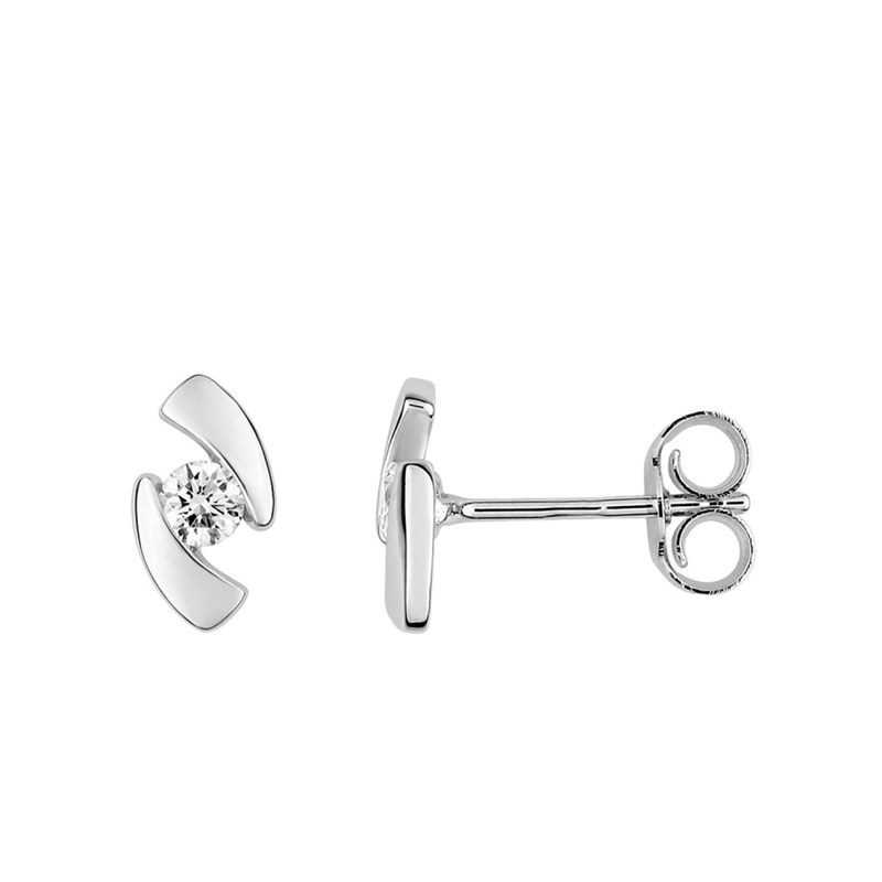 Boucles d'oreilles femme - Oxyde de zirconium - Or 18 Carats