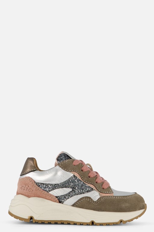 Clic! Sneakers paars Leer