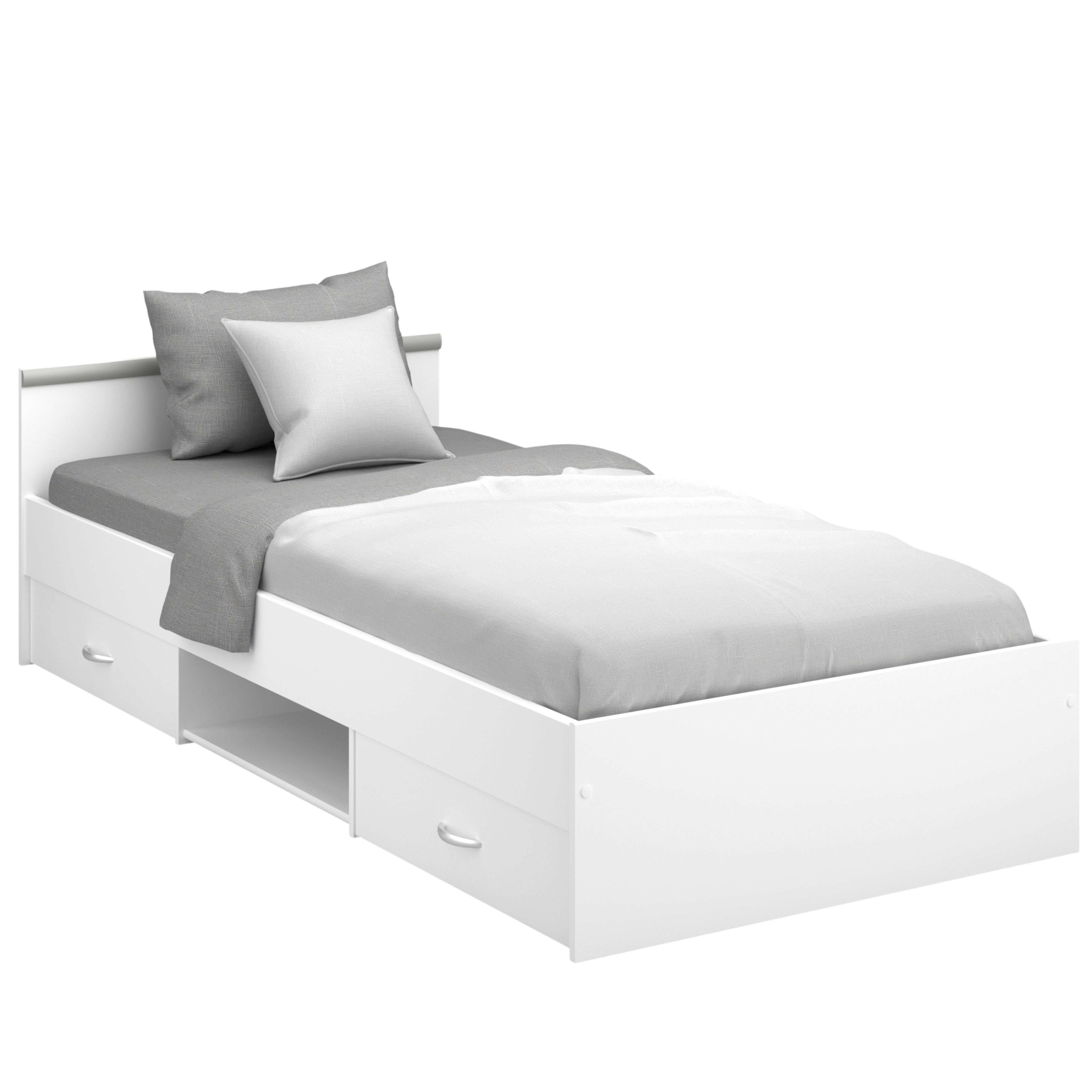 Bett 90 x 200 cm Grau Parisot AGEM