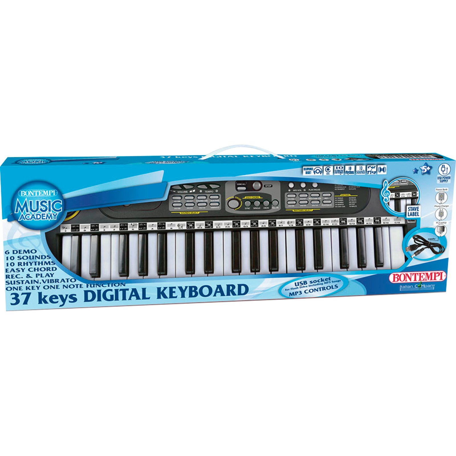 Bontempi Digital Keyboard mit 37 Tasten