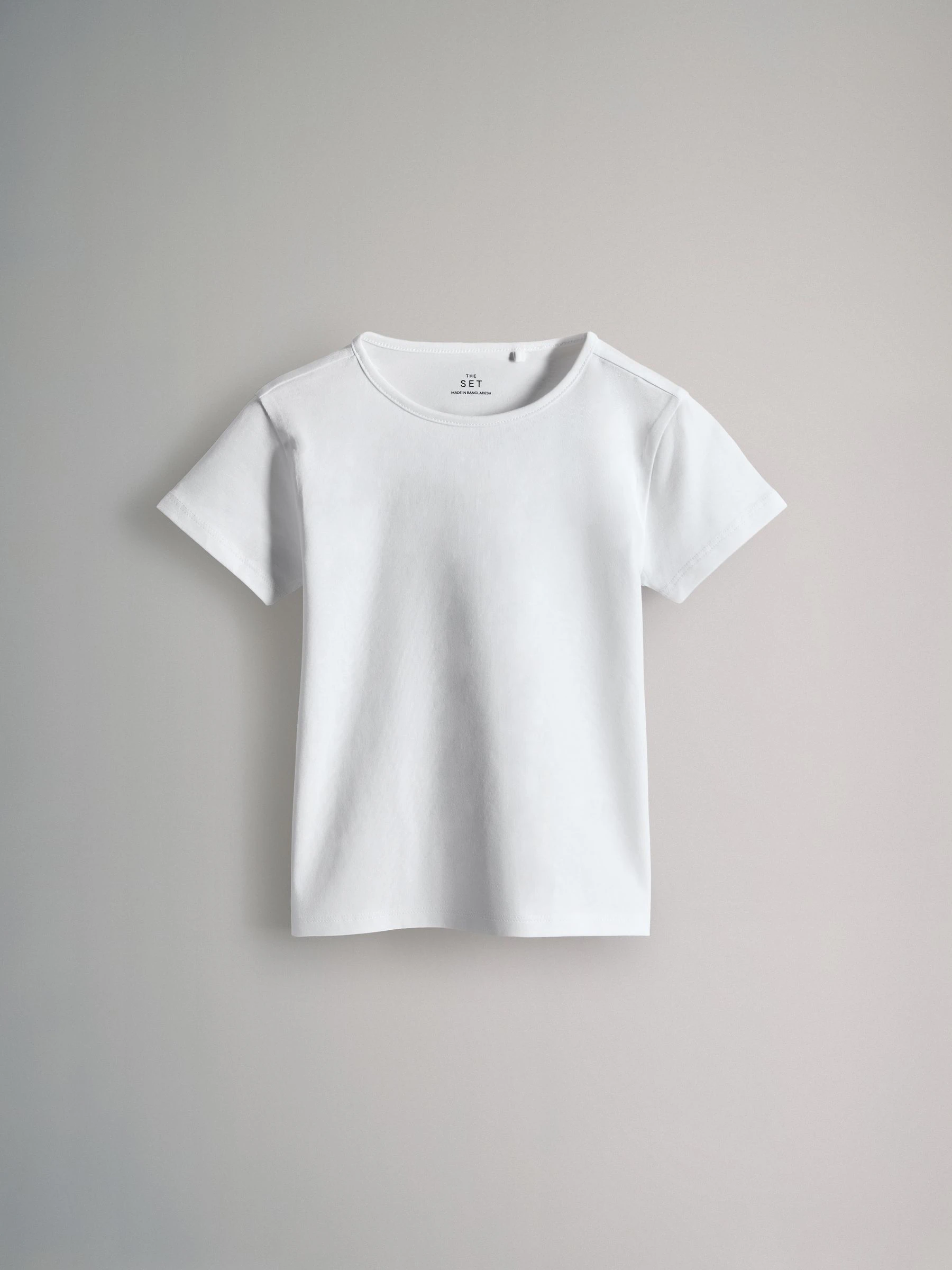 Zwart/bruin/crème/grijs gemêleerd - The Set 5 Pack Short Sleeve Crew Neck Cotton T-Shirts