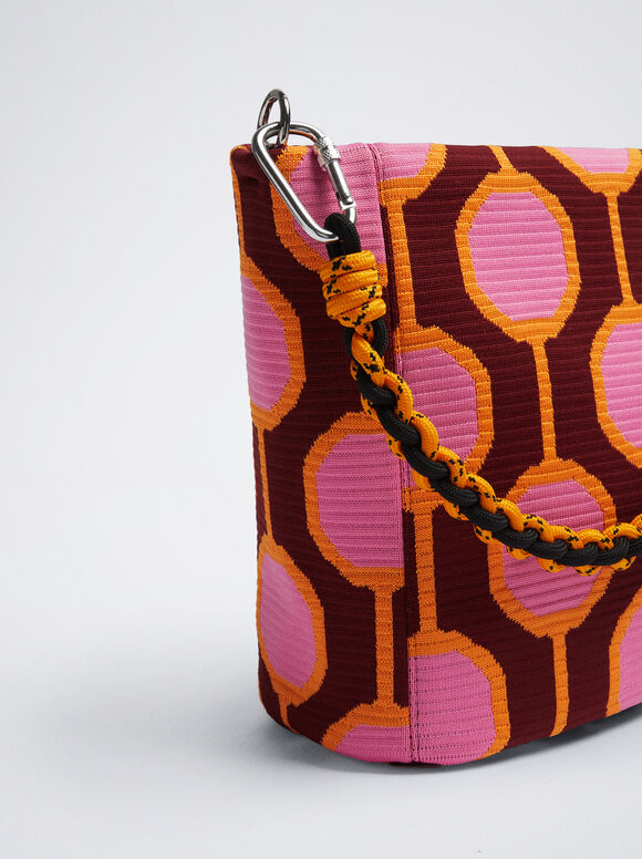 Bolsa de ombro jacquard - Multicolorida