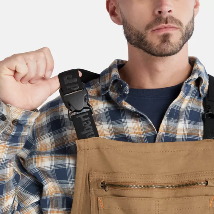 Macacão Timberland PRO Ironhide Flex para homem, na cor amarela.