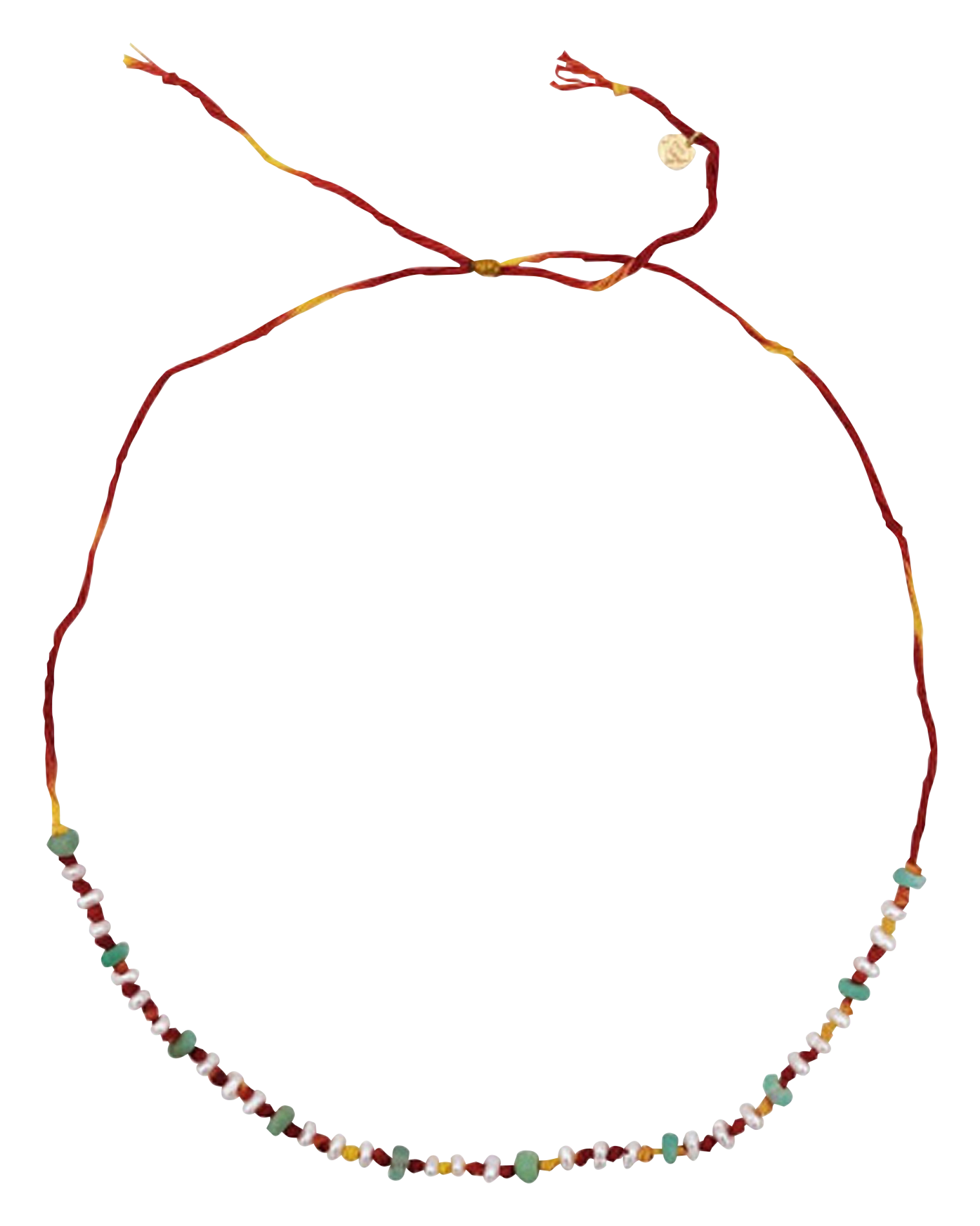 Collier cordon avec perles naturelles | Blanc