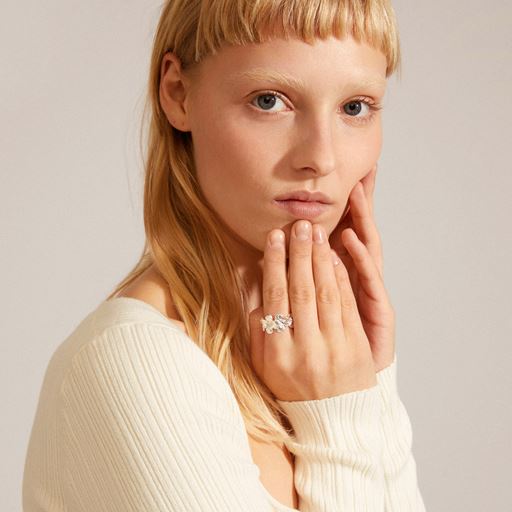 Pilgrim Echo Ring, Silver Plated