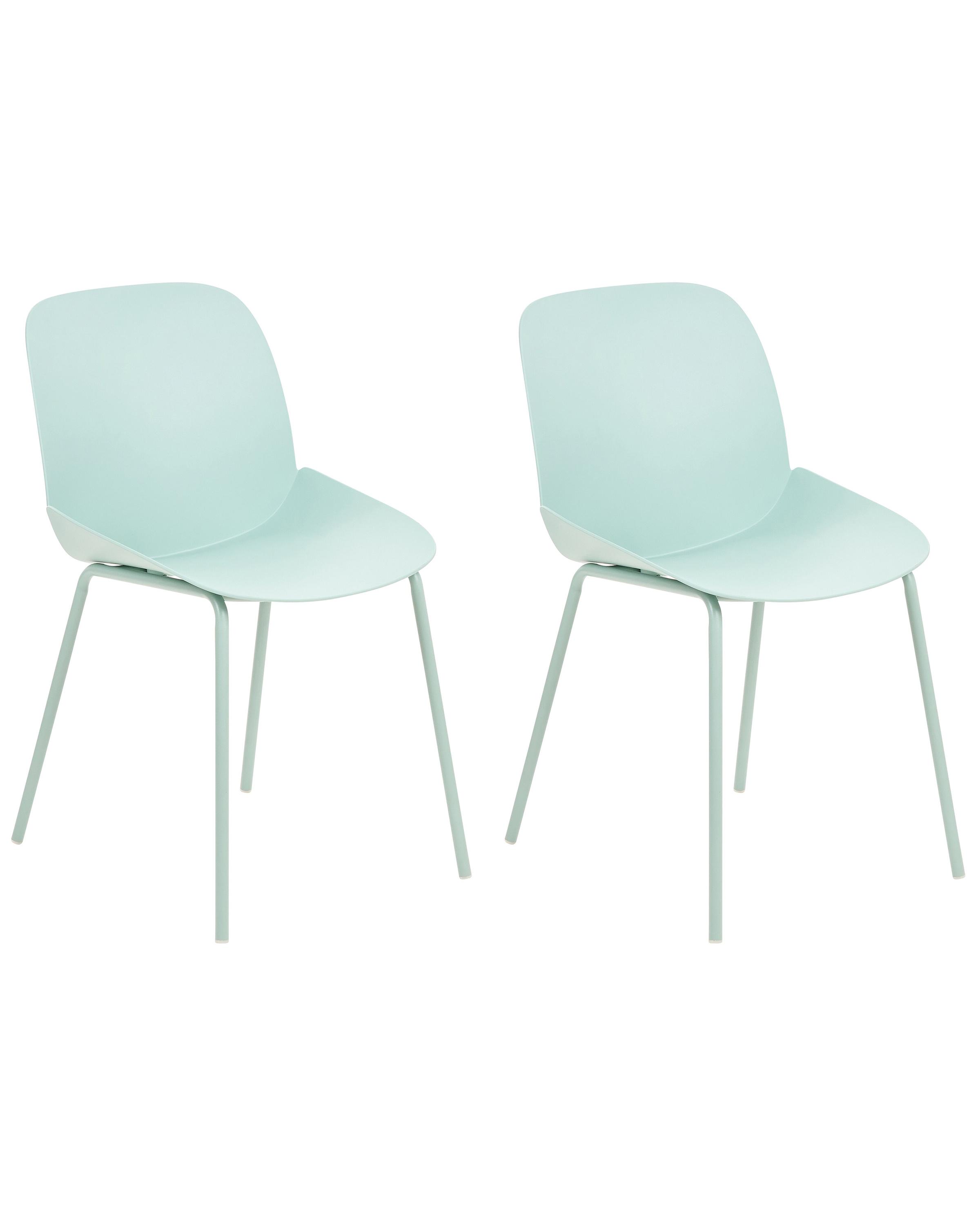 Set van 2 eetkamerstoelen MILACA Mintgroen