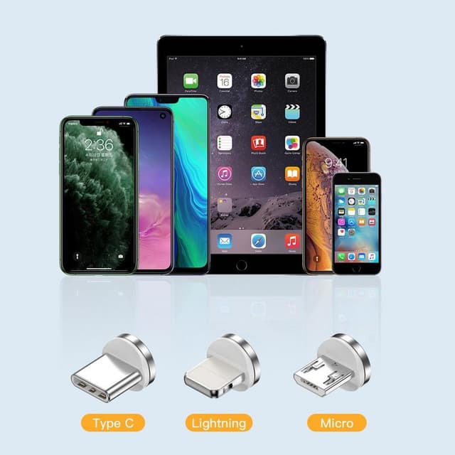3000mAh Power Bank med 3 magnetiske adaptere