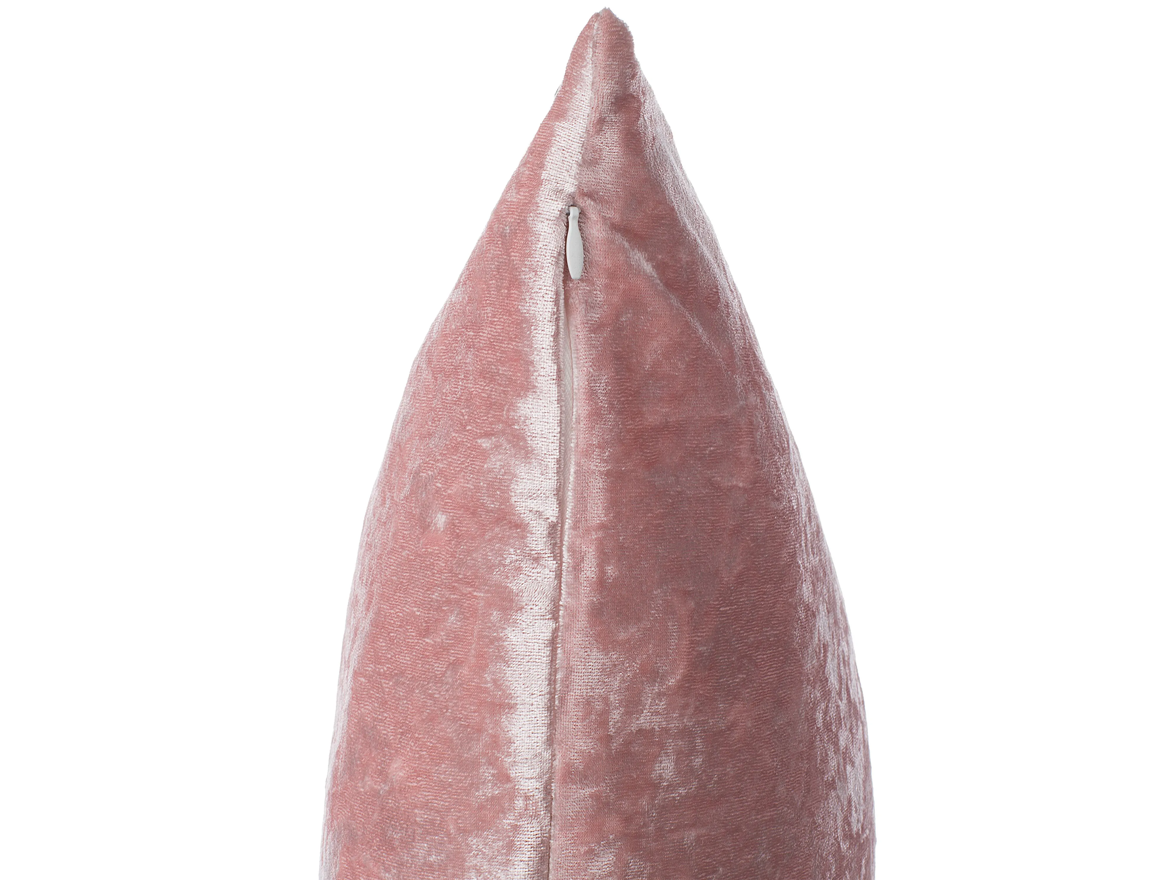 Set van 2 sierkussens HOSTA Fluweel 45 x 45 cm Roze effen