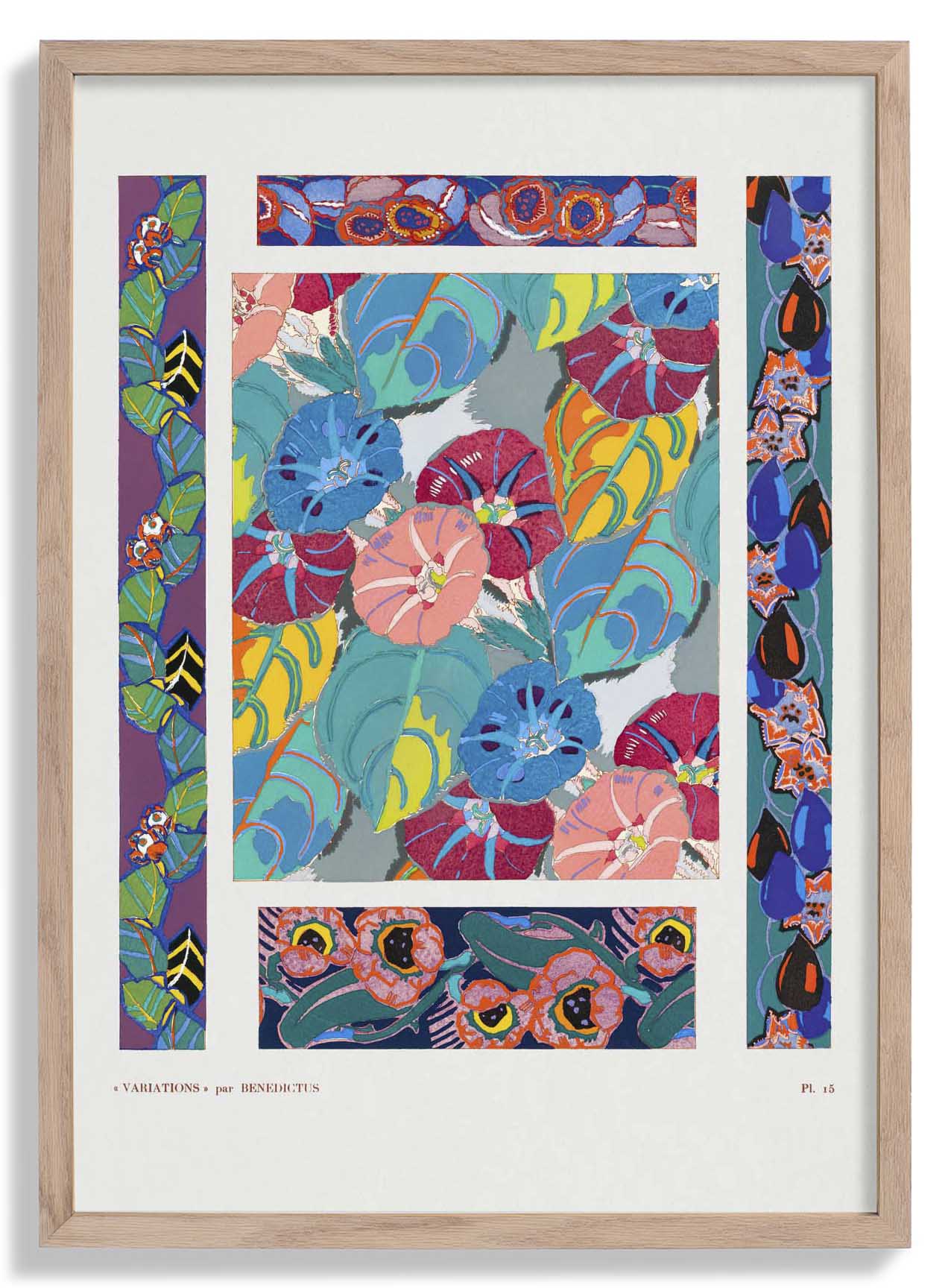 Vintage Floral Art Deco Muster, Variation 15 von Édouard bénédictus
