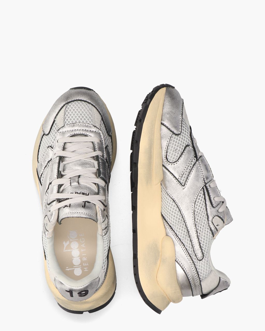 Diadora Heritage Mercury Elite Used Zilver Damessneakers