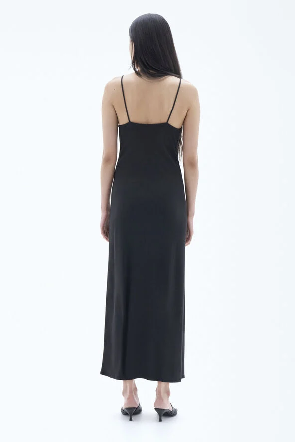 Filippa K High Neck Slip Dress Black