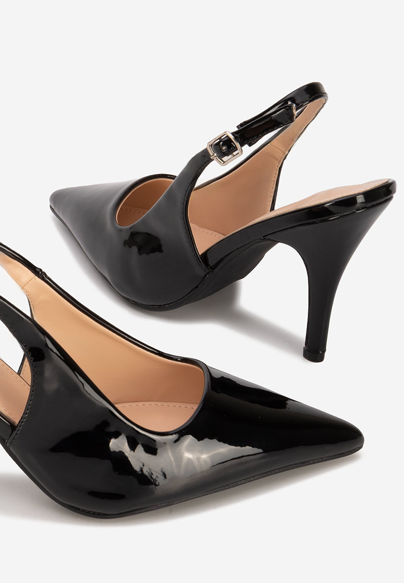 Chaussures à talon fin noires Denita