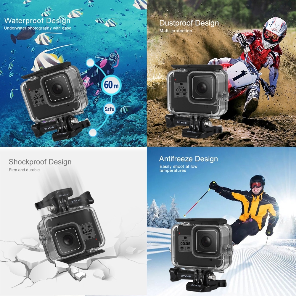 GoPro Hero 8 Black Unterwasser Case Taucher Schutzgehäuse - Transparent