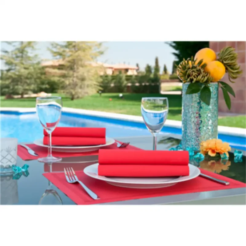 RO.IAL- Serviette de table Airlaid – 40×40 – Rouge– x800