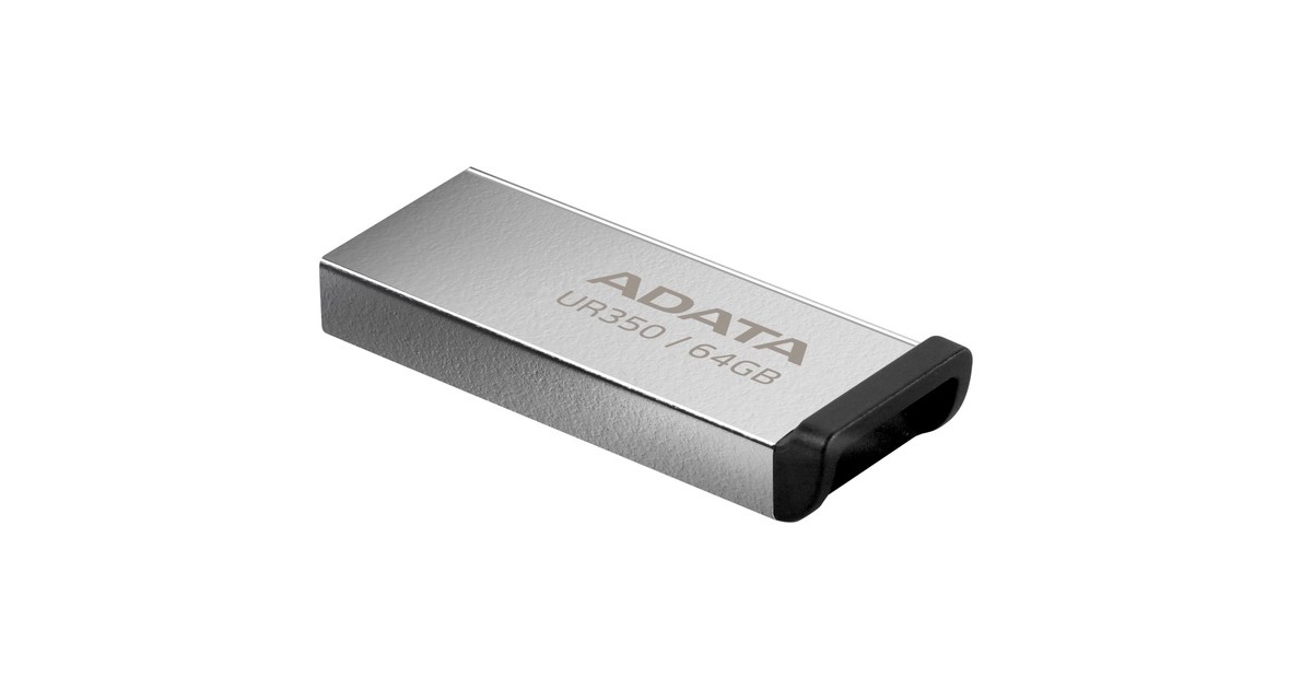 ADATAUR350 64 GB usb-stick  (nikkel/zwart, USB-A 3.2 Gen 1 (5 Gbit/s))