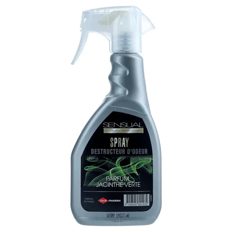 SENSUAL - Spray destructeur d'odeur - Parfum jacinthe verte - 500 ml