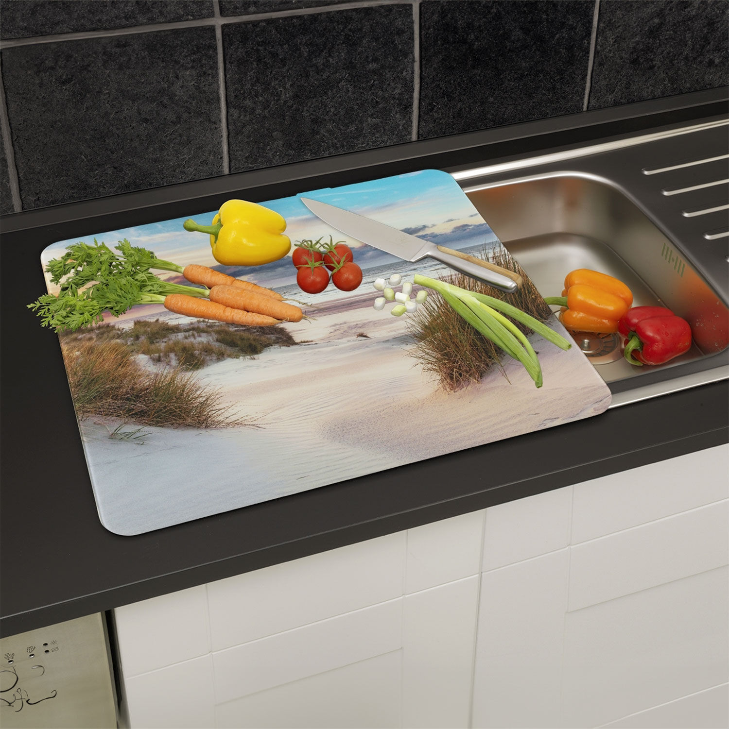 Glas-Abdeckplatte Multi – Düne