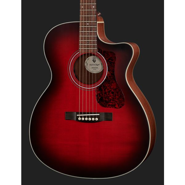 Guild OM-240CE Satin Oxblood Burst
