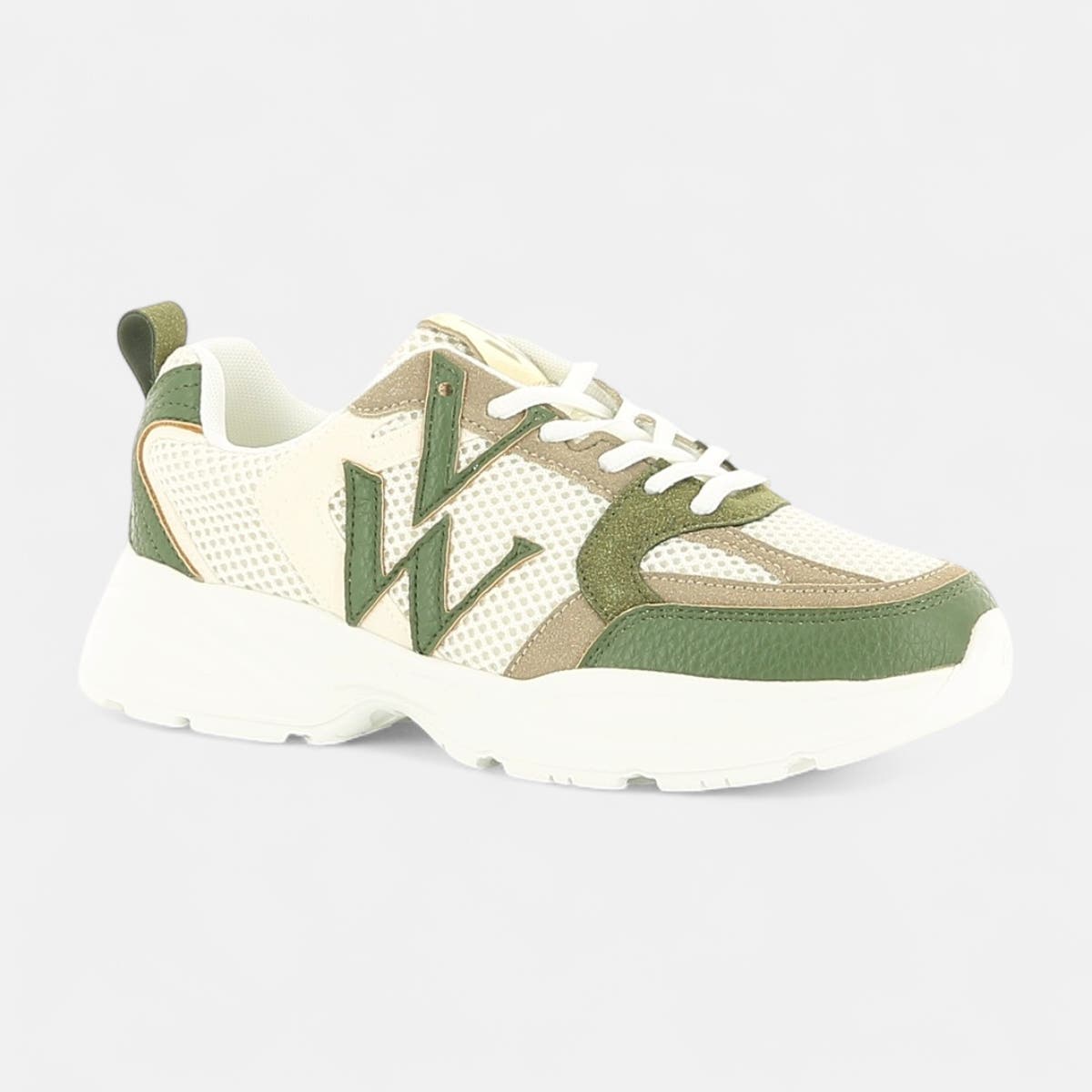 Baskets basses Femme kaki