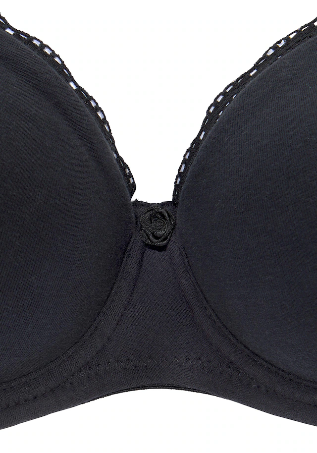 petite fleur T-Shirt-BH, 2 Stücker Packung, mit ungefütterten, nahtlosen Cups, aus Baumwollqualität,