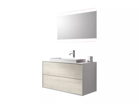 Ensemble de salle de bain 3 pièces AIGUILLE chêne alaska