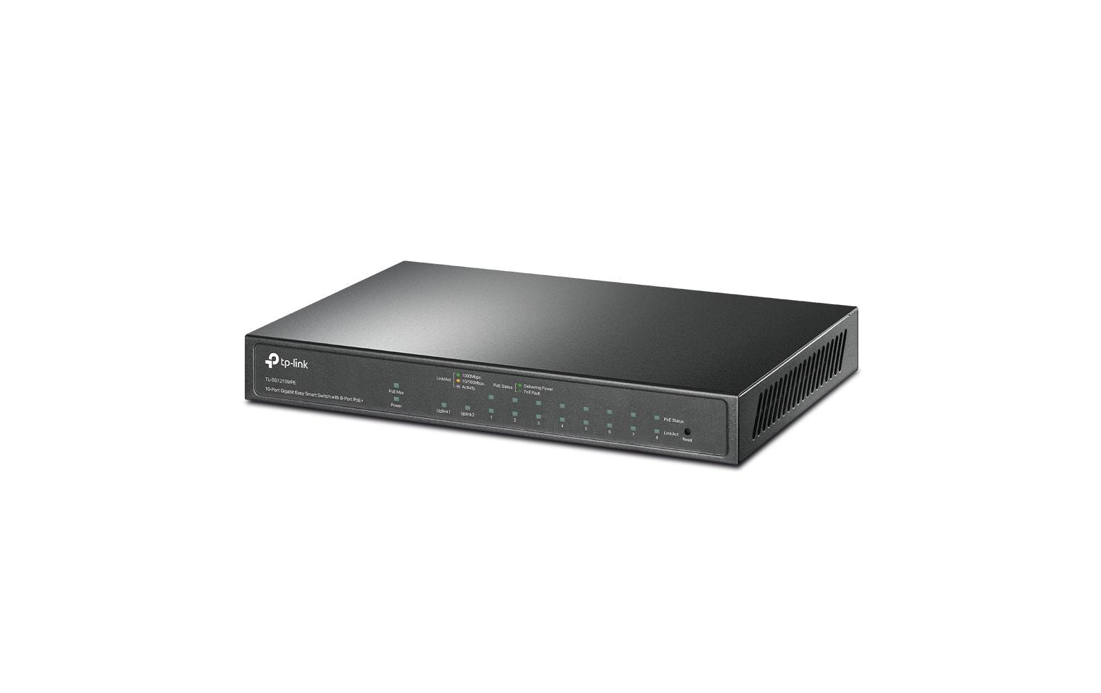 PoE+ Switch TL-SG1210MP 9 Port10-Port Gigabit Desktop Switch mit 8-Port PoE+